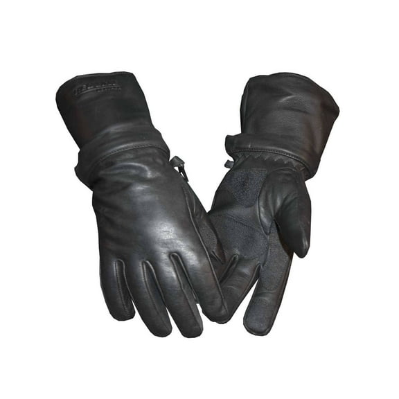Redline Men's Zip-Off Cuff Full-Finger Fleece Lining Leather Gloves G-054 (XS)