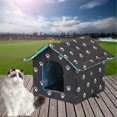 thumbnail image 1 of Casa cueva plegable para mascotas Yinane a prueba de lluvia nido para gatos negro S, 1 of 8