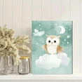 thumbnail image 2 of Cute Owl and Bird Night Sky Canvas Print Wall Art， Suitable for Living Room， Bedroom， Nursery， Office， and Bathroom Decor, 2 of 8