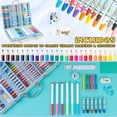 thumbnail image 4 of Kit de dibujo con lápices de colores azules de Art Supplies con funda para niños, 4 of 6