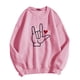 thumbnail image 1 of Gibobby Divertidas Sudaderas Mujer Día de San Valentín Te Gesto Impresión Casual Top Cuello Redondo Manga Larga Sudadera Con Capucha (Rosa, XXL), 1 of 3