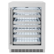 ZLINE 24 in. Touchstone Dual Zone 44 Bottles Wine Cooler With DuraSnow Stainless Steel Glass Door (RWDO-SN-24)