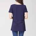 thumbnail image 3 of Tnhcen Dark Blue Expectant Mother's Top Dark Blue Maternity Shirt Round Neck Shirt Maternity Tank Top Dress Summer Maternity Blouses Summer, 3 of 7