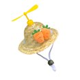 thumbnail image 2 of Bamboo Dragonfly Cat Straw Hat with Rotating Propeller, Comfortable and Adjustable for Small Dogs and Cats, Perfect for Parties and Everyday Use, 2 of 8