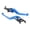Blue, variant on Aluminum Precisions Brake Lever Offering Comfortable Handling and Wide Compatibility for Motorcycle Models Brake Handle