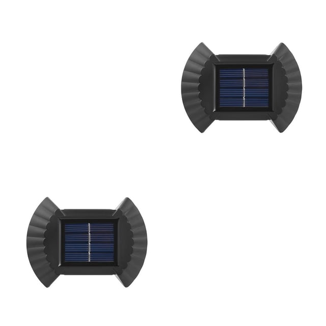 Advancent Lámpara de pared LED con energía solar a prueba de agua Up Down Light Pasillo Escaleras al aire libre Patio Paisaje Accesorio de iluminación Luz calida 2piezas Advancent CBP230426