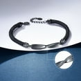 thumbnail image 4 of Hyasfey Romantic Mobius Ring Charm Bracelets for Couples - Luxury Silver Color Forever Love Rope Bracelet Set with Fine Spiral Texture, 4 of 8