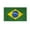 Brazil 3x5 ft Nylon Flag, variant on AGAS Brazil Stick Flag 4x6 inch mounted onto 11 inch Plastic Pole - Polyester - Stitched Edges - Mini Brazil Flag - BR Flag Brazilian Flag bandeira do Brasil Verde e amarela Ordem e Progresso Flag.