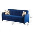 thumbnail image 3 of Beyan Signature Trenton 85" Microfiber Convertible Sleeper Sofa in Blue, 3 of 3