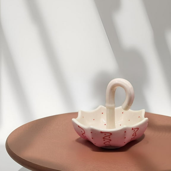 Handcrafted Ceramic Snack Platters | Dry Fruits, Appetizer, Serving Tray|Ceramic Inverted Umbrella Platter | Decorative Kitchen & Dining Tableware