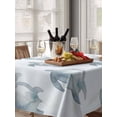thumbnail image 6 of Sea Turtle Coastal Table Cloth, Waterproof Tablecloth for Rectangle Tables, Watercolor Beach Ocean Nautical Reusable Washable Fabric Table Cover for Restaurant Kitchen Dining Tables 52"x70", 6 of 9