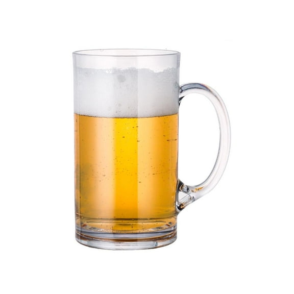 YIEMEEN Shatterproof Acrylic Beer Mug with Handle Milk Coffee Water Cups Champagne Cup