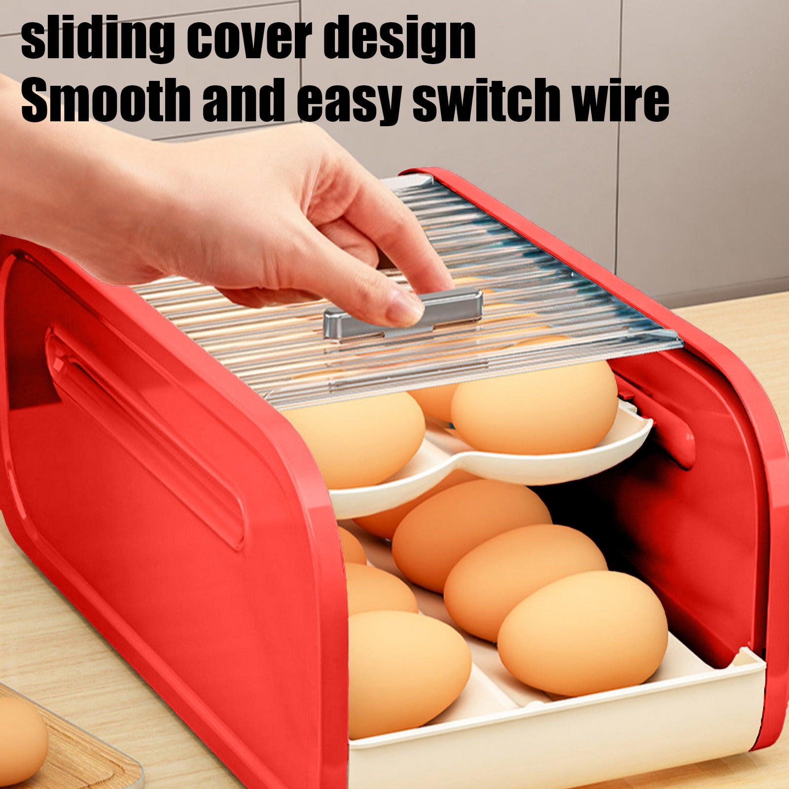TTJ Egg Container Egg Organizer for Refrigerator Egg Storage Box and Egg Tray for Refrigerator Special Egg Holders and Container for Storing Eggs