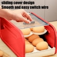 thumbnail image 6 of Automatic Rolling Space-Saving Pull-Out Drawer Egg Holder, 2-Tier Egg Storage Organizer with Sliding Lid,Food-Grade PET Container ,Clear Egg Dispenser for Fridge Kitchen & Countertop Organization, 6 of 6