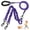 Purple, variant on Jewyow Double Dog Leash, 360° Swivel Tangle Free Bungee Walking Training for Large Medium Dogs, Reflective Dog Leash for 2 Dogs, Pink