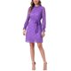thumbnail image 1 of INSPIRE CHIC Vestido Mini Casual de Encaje Floral con Cuello Redondo y Mangas Largas para Mujeres XL Púrpura Violeta, 1 of 5