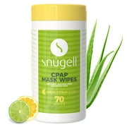 Snugell Citrus-Scented CPAP Mask Wipes – 70 Count Canister – 100% Soft Cotton – Skin-Safe with Aloe Vera – Lint & Alcohol Free – Perfect for Cleaning and Sanitizing CPAP Masks and Devices