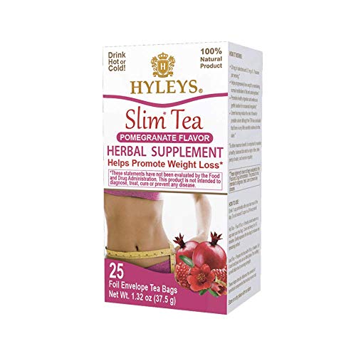 Hyleys Slim Tea Pomegranate Flavor Weight Loss Herbal Supplement