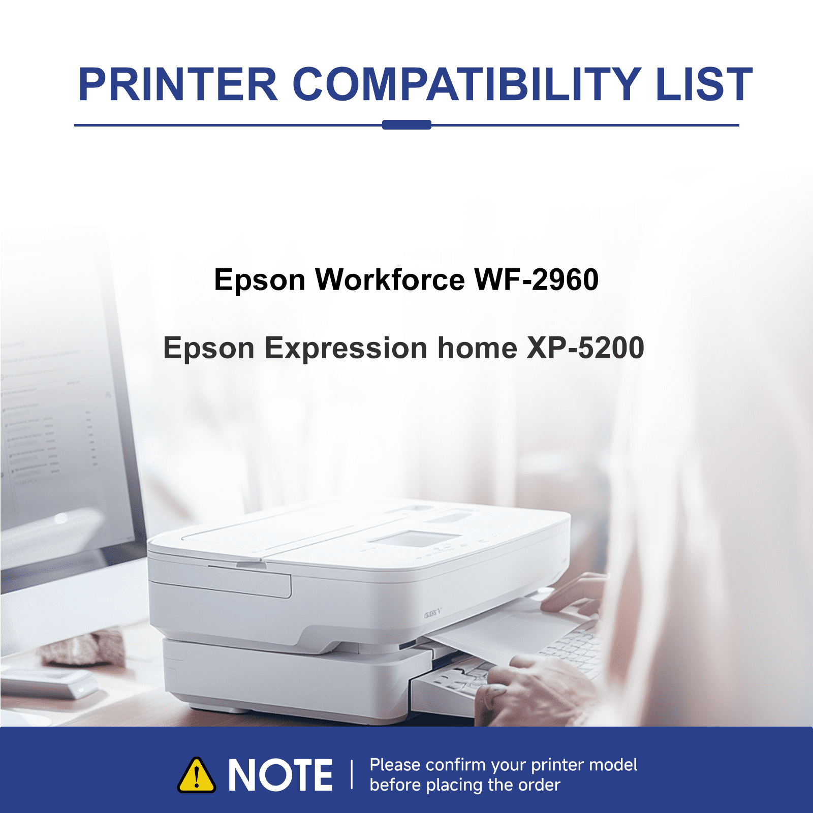 222XL Ink Compatible for Epson 222 Ink Cartridges for Expression Home XP-5200 Workforce WF-2960 Printer ink (4-Pack)