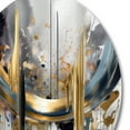 thumbnail image 3 of Designart "Abstract Marble Shapes and Lines III" Abstract Marble Metal Round Wall Art Prints, 3 of 5