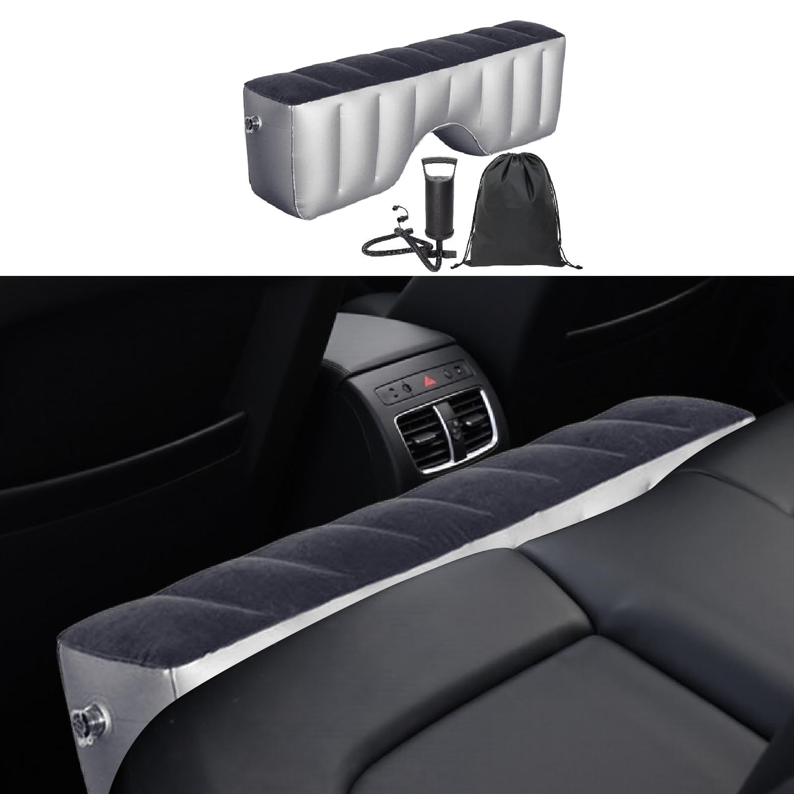 Inflatable Car Air Travel Mattress Back Seat Bed Space Filler Soft Flocked PVC for Road Trip Rest
