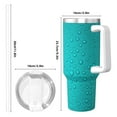 thumbnail image 4 of Pofeuu water droplets Print 40oz Ice Bully With Handle And Straw Stainless Steel Vacuum Insulated Cup And 2 In 1 Straw Lid, 4 of 8