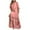 Pink, variant on Holloyiver Women’s Dresses Summer 2023 Printed Lace Splicing Lace-up 7-part Sleeve Shirt-style Long Dress S-4XL