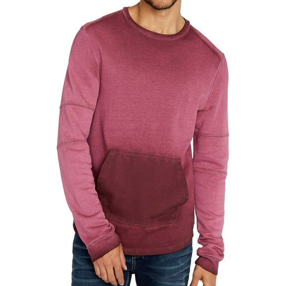 Buffalo David Bitton Mens French Terry Sweatshirt, Purple, X-Large