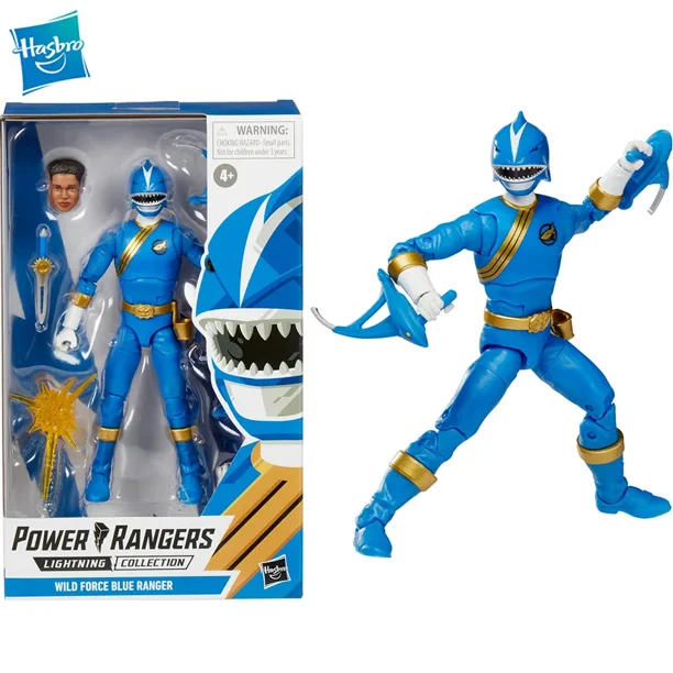 Hasbro Power Rangers serie de coleccion Blue Ranger Lightning figura de accion de la fuerza salvaje juguete Original regalo F4507 6 pulgadas Walmart en linea