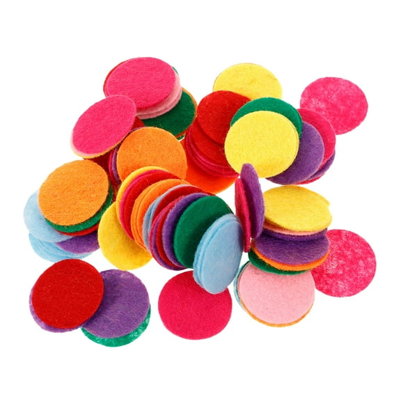 KALLORY  Felt Circles Assorted Colors Non-Woven Fabrics for Decor DIY Crafts 100Pcs