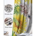 thumbnail image 3 of Farmhouse Sunflowers Blackout Curtains for Bedroom Living Room Darkening Curtains 54 Inch Long Spring Country Watercolor Cow Floral Short Curtain for Small Window Treatment Grommet Drapes 52"x54"x2, 3 of 9