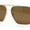 Gold - Brown, variant on Mens Classy Geometric Squared Double Bridge Officer Metal Rim Sunglasses Gold - Green