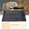 thumbnail image 3 of AIICIOO Reptile Heating Pad Fish Tank Heater Glass Container Heating Mat for Hermit Crab Bearded Dragon Tank 16W, 3 of 7
