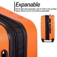 thumbnail image 3 of Expandable Suitcase Set of 3 with Double Spinner Wheels, Indestructible PP Material Hard Shell Luggage Sets TSA Lock, Carry on Expandable, Lightweight,20" 24' 28",Orange, 3 of 7