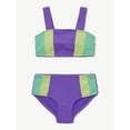 thumbnail image 4 of Justice Girls Color Blocked Popcorn Color Bikini Swimsuit , Sizes XS-XL, 4 of 6