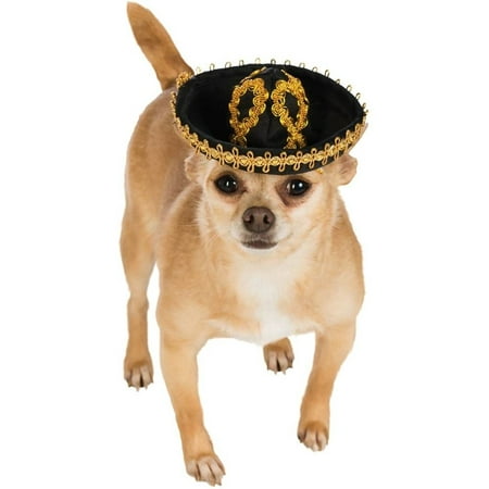 Black Gold Cinco De Mayo Day of the Dead Sombrero Hat For Pet Dog