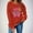 #0061-Red, variant on Uootdi 100 Days of School Long Sleeve Shirts for Women Womens Teacher Graphic Tops Happy 100 Days of School Sweatshirt Gift