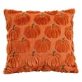 thumbnail image 3 of Fall Pumpkin Throw Pillow 18 X 18 Inch Orange Plush Cushion for Harvest Season Thanksgiving Home Couch Bedroom Living Room Decor, 3 of 8