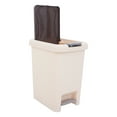 thumbnail image 5 of WEUVEB Versatile Beige Plastic Foot Pedal Trash Bin for Bedrooms and Bathrooms, 5 of 8