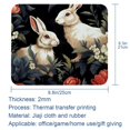thumbnail image 5 of Rabbit Square Non-Slip Rubber Bottom Printed Desk Mat Mouse Mat Gaming Mousepad Desk Pad - 8.3x9.8 Inch, Suitable for Office and Gaming, 5 of 6
