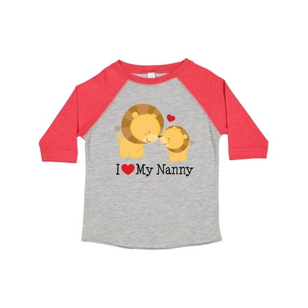 

Inktastic I Love My Nanny Gift Toddler Boy or Toddler Girl T-Shirt