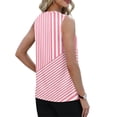 thumbnail image 5 of Gamivast Summer Tank Tops for Women Print V-Neck Flowy Fit Pleated Front Blouse Soft Breathable Chiffon Sleeveless Shirts Beach Vacation Daily Casual Lounge outfits, 5 of 8