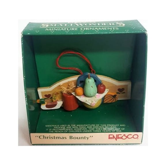 Vintage 1989 Enesco Small Wonders Miniature Ornaments Christmas Bounty