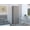 Light Grey, variant on Lisboa Armoire, Rod, Double Door, Two Drawers, Metal Handles White