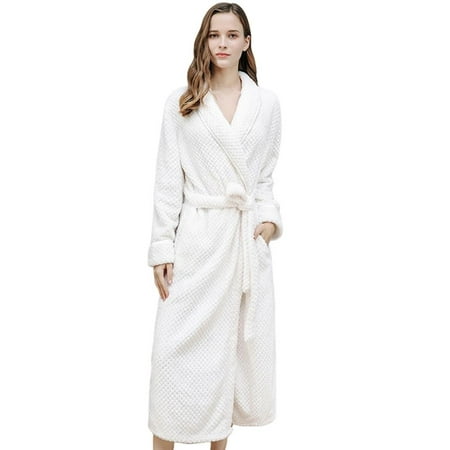 

[BRAND] Clearance!Women Men Pajama Flannel Kimono Sleepwear Warm Coral Thick Long Soft Cute Nightwear Female Dressing Gown Long Bathrobe