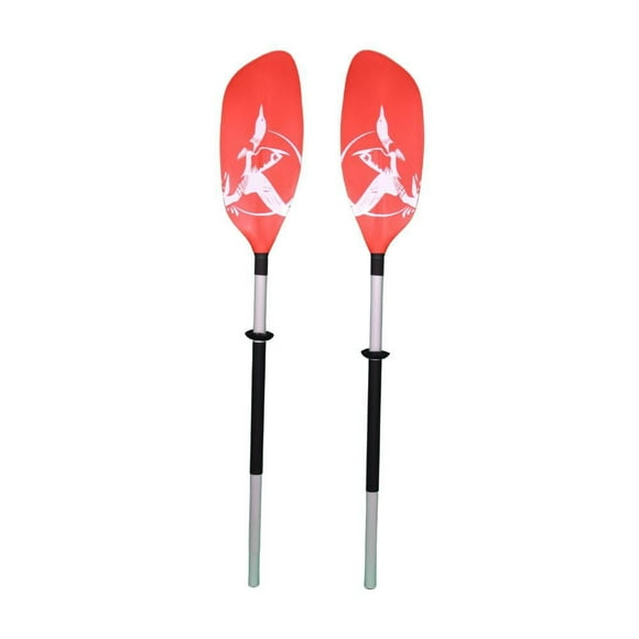 Blue Dog Marine 230 CM 'Loon' Kayak Paddle, Lightweight Aluminum Boating Oar for Inflatable Kayaks with Foam Grips - Red