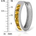thumbnail image 2 of Galaxy Gold 14K White Gold Natural Citrine Huggie Earrings - November Birthstone - Joy - Fine Jewelry for Women, 2 of 4