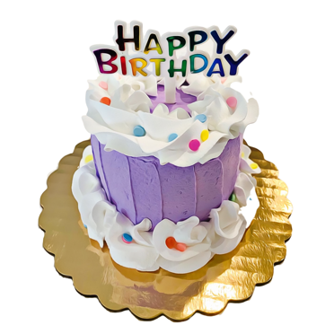 Fake Birthday Cake Frosted Pink Confetti Cake Display 6 Fake Decoration Dezicakes Walmart Com