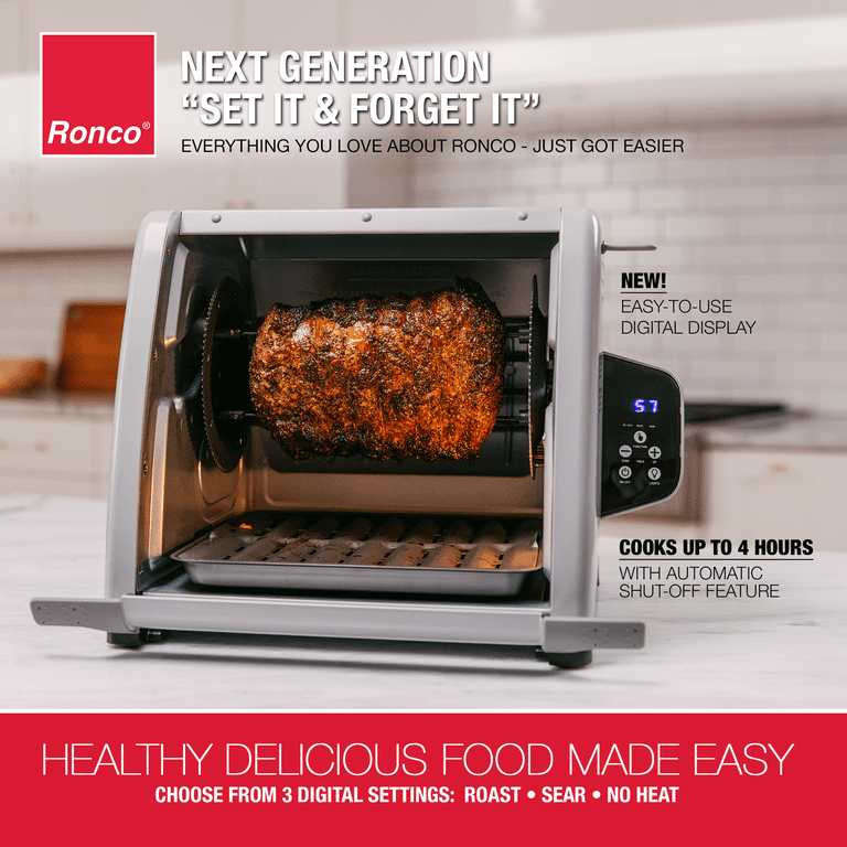 Ronco, Rotisserie Oven, 12LB Capacity, Silver with Multi-Purpose