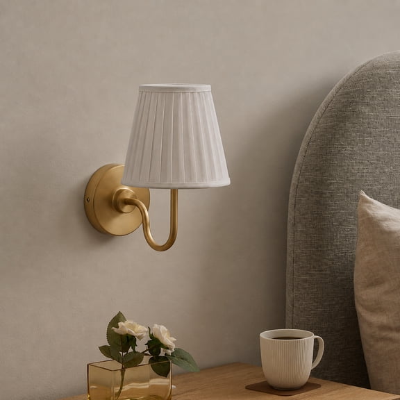 Mainstays 10.5" LED Rechargeable Cordless Wall Sconce with Remote Control, Gold